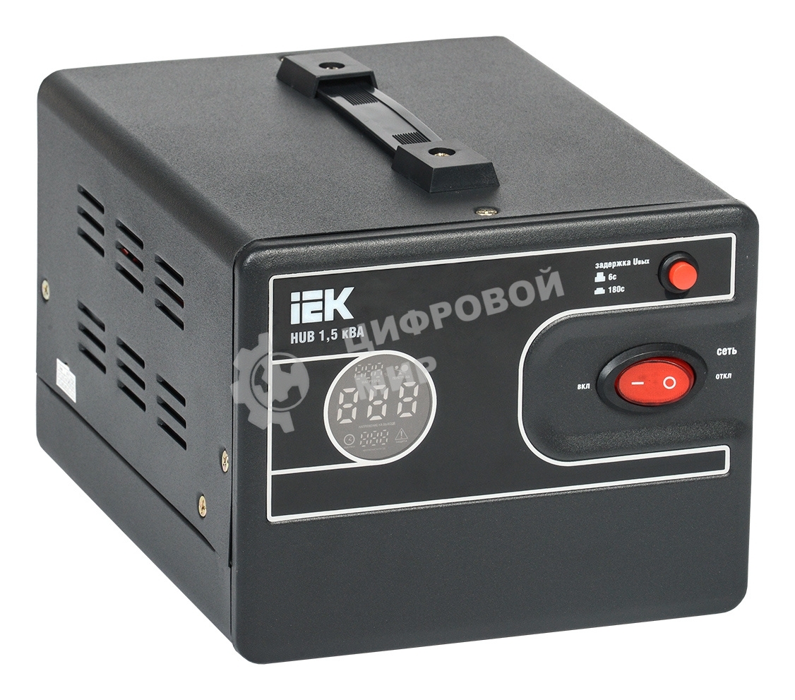 Стабилизатор напряжения переносной Iek IVS21-1-D15-13 HUB 1,5кВА