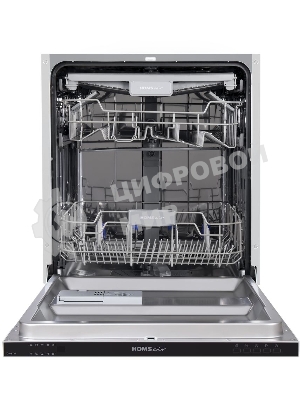 Встраиваемая посудомоечная машина HOMSair DW67M, черный, 59.8 см, 14 компл., 47 дБ, класс A++