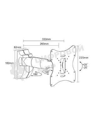Кронштейн для ТВ ARM Media LCD-202 15