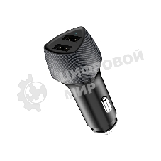 Автомобильное зарядное устройство c двумя портами Rexant (USB-A QC 3.0 + USB-A 3,1A) со световой индикацией, 18Вт, черное