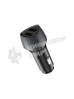 Автомобильное зарядное устройство c двумя портами Rexant (USB-A QC 3.0 + USB-A 3,1A) со световой индикацией, 18Вт, черное