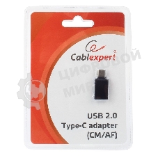 Переходник Cablexpert Переходник USB, USB Type-C/USB 2.0F, пакет (A-USB2-CMAF-01)