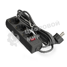 Сетевой фильтр ExeGate EX279352RUS EC-3-5B (3 розетки, 5 м, евровилка, черный)