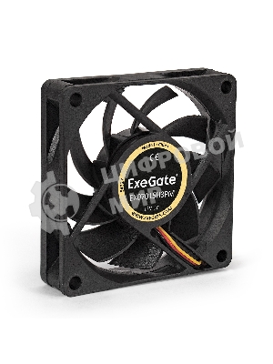 Вентилятор для корпуса ExeGate EX07015H3PM черный, 70 мм, 3000 об/мин, 26 дБ, 3 pin