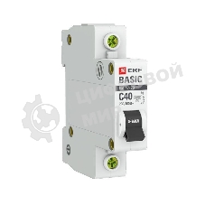 Выключатель автоматический EKF mcb4729-1-40C 1P 40А (C) 4,5кА ВА 47-29 EKF Basic