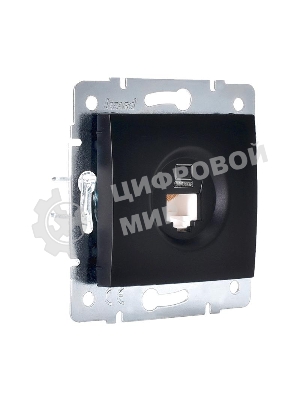Механизм розетки компьютерн. 1-м СП KARINA RJ45 черный бархат LEZARD 707-4288-139