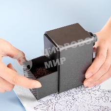 Точилка для карандашей механическая Deli 71160Black, 1 отверстие, пластик, черный