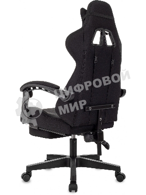 Кресло Zombie Shadow черный, экокожа, 120 кг, механизм качания, подставка для ног