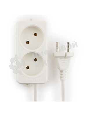 Сетевой фильтр Гарнизон EL-NL2-W-2, 2 розетки, допустимый ток 10А, длина 2 м.