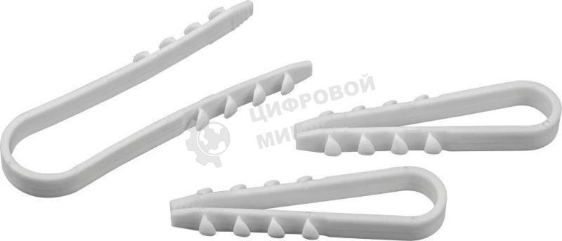 Дюбель-хомут Navigator NCU-11-18-55-50/WH для круглого кабеля белый (уп. 50 шт)