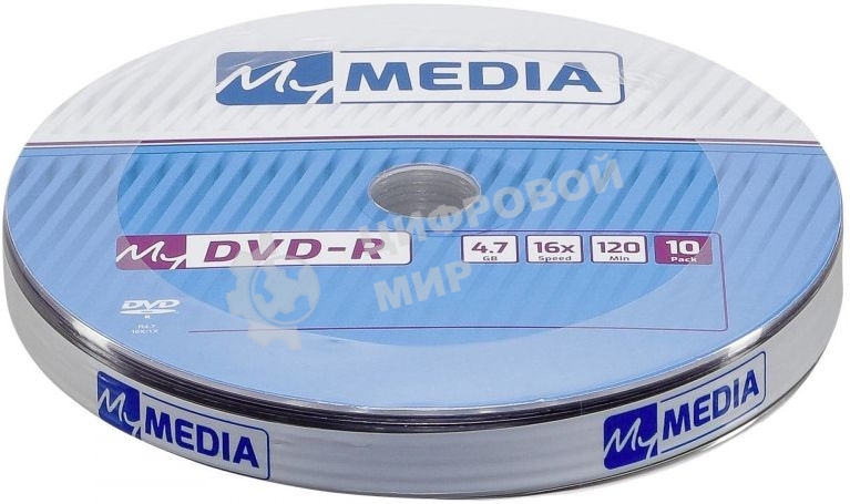 Диск DVD-R MyMedia 4.7Gb 16x pack wrap (10шт) (69205)