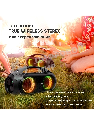 Колонка портативная Digma D-PS1530 черный/черный 50W 2.1 BT 10м 3000mAh