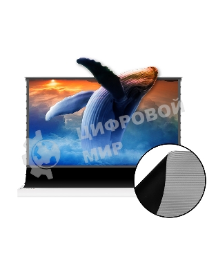 Экран S'OK для UST проектора 244x137 см, 4K, напольный c электроприводом, белый