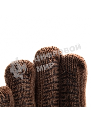 Перчатки трикотажные Сибртех двойные, полушерстяные, с ПВХ покрытием