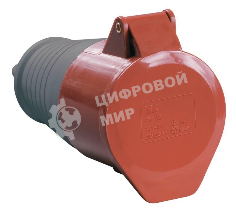 Розетка кабельная 16А 380В 3P+PЕ ССИ-214 IP44 IEK PSR22-016-4