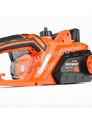 Пила цепная электрическая Patriot ESP 2418, 2400Вт, 18'/45 см, 3/8, 1,3мм 62 зв, плавный пуск, бесключевая натяжка цепи, термозащита