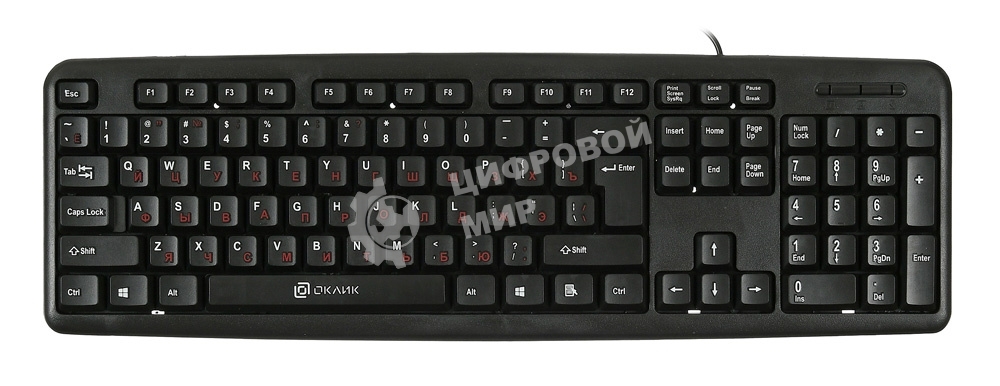 Клавиатура Oklick 90MV2 проводная, USB Type-A, чёрный