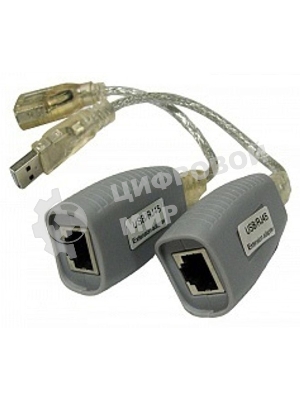 Удлинитель USB 1.1 интерфейса для клавиатуры и мыши по кабелю витой пары (CAT5/5e/6) до 100м, USB звуковые платы и т.д. до 70м