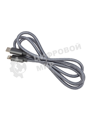 Кабель Rexant Type-C - Lightning PD/1м/nylon/gray