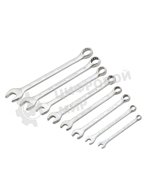Набор ключей комбинированных Matrix 6 - 19 мм, 8 шт., CrV, матовый хром