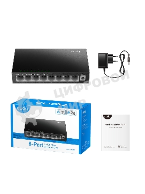 Коммутатор 8-Port 10/100 Mbps Desktop Switch, 8 10/100M RJ45 Ports, Loop Detection, Metal Case, Power Saving, Plug & Play
