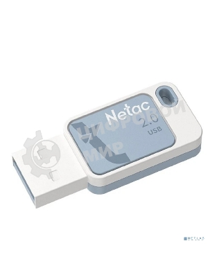 Флешка USB Netac UA31 (NT03UA31N-008G-20BL), 8Gb, USB 2.0, R/W 110/45, синий/белый