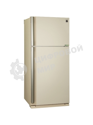 Холодильник Sharp SJ-XE55PMBE бежевый двухкамерный 388/148л морозилка сверху, No Frost