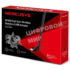 Двухдиапазонный Wi-Fi USB адаптер Mercusys MU6H AC650 высокого усиления