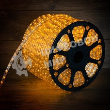 Дюралайт Neon-night LED, постоянное свечение (2W) - желтый, 36 LED/м, бухта 100м