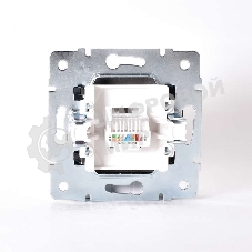 Механизм розетки компьютерн. 1-м СП KARINA RJ45 черный бархат LEZARD 707-4288-139