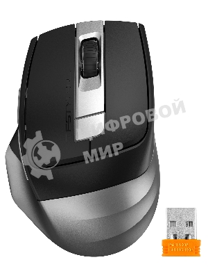 Мышь беспроводная A4Tech Fstyler FB35C серый/черный, 2000 dpi, радиоканал, Bluetooth, USB, кнопки - 6