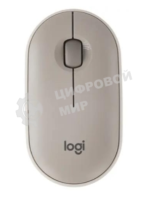 Мышь беспроводная Logitech Pebble M350 серый, 1000 dpi, радиоканал, Bluetooth, USB, кнопки - 3