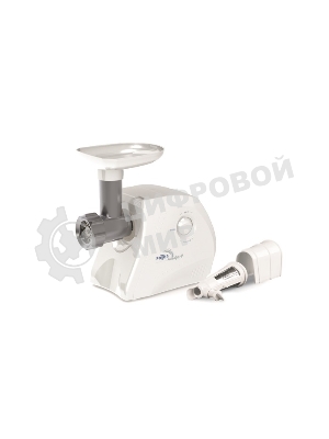 Мясорубка электрическая Ротор Альфа-р ЭМШ 35/250-2 белый, 1500 Вт, 0.6 кг/мин, реверс, защита от перегрузки, насадки - 2