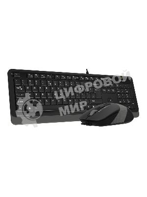 Комплект клавиатура+мышь A4Tech FStyler F1010 проводной, USB, 1600 DPI, чёрный