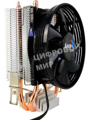Кулер для процессора AeroCool/Formula Verkho 2 серебристый, 90 мм, алюминий/медь, 2000 об/мин, 25 дБ, 4 pin, 110 Вт, 125 мм