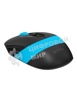 Мышь беспроводная A4Tech Fstyler FG10S черный/синий, 2000 dpi, радиоканал, USB, кнопки - 4