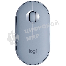 Мышь беспроводная Logitech Pebble M350 серый, 1000 dpi, радиоканал, Bluetooth, USB, кнопки - 3