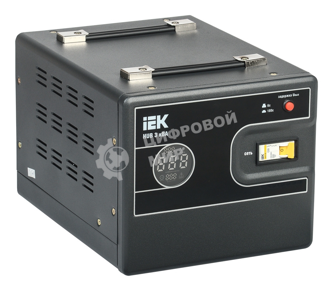 Стабилизатор напряжения переносной IEK IVS21-1-003-13 HUB 3кВА