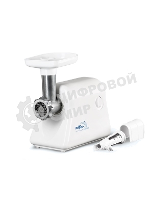 Мясорубка электрическая Ротор Дива ЭМШ 35/300-2 белый, 1500 Вт, 0.6 кг/мин, насадки - 2