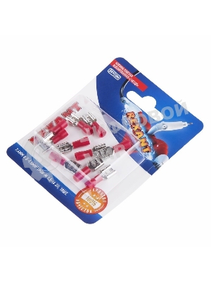 Клемма плоская Rexant, изолированная гнездо - 7.4 мм, 0.5-1.5 мм², (РПи-м 1.5-(6.3)/РПИм 1,25-250/FDD1.25-250), в упак. 10 шт.