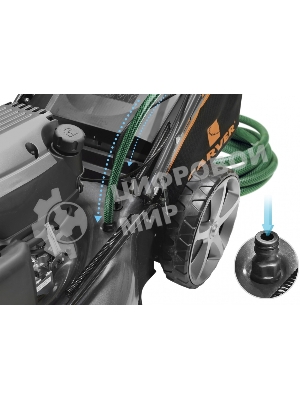 Газонокосилка CARVER LMG-2042HM бенз., 2 кВт, шир.42см колеса 6''/7'' травосб. 45л мульчиров.