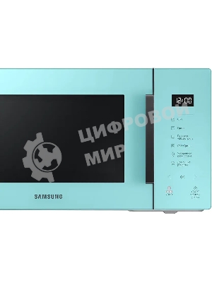 Микроволновая печь Samsung MG23T5018AN/BW голубой, 23 л, 800 Вт, переключатели - сенсор