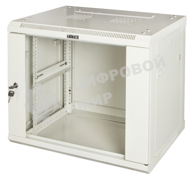 Шкаф настенный серии Pro, 6U 600x600, стеклянная дверь