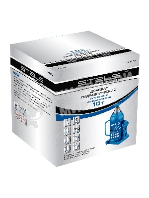 Домкрат гидравлический бутылочный телескопический Stels 10 т, h подъема 170–430 мм