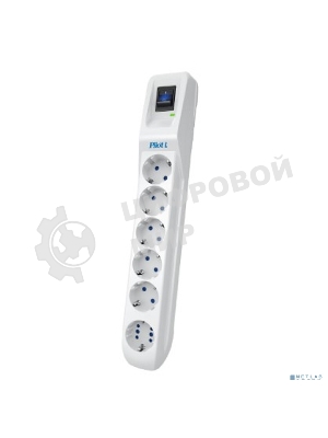 Сетевой фильтр Pilot L GP 6 розеток (5 евро + 1GP) 1.8 м/Surge protector Pilot L GP 6 sockets (5 Euro + 1GP) 1.8 m белый