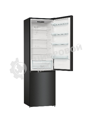 Холодильник Gorenje NRK6202EBXL4 черный матовый двухкамерный 235/96л морозилка снизу, No Frost