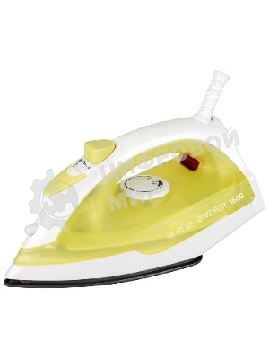 Утюг Energy EN-327 желтый/белый, 1600 Вт, 15 г/мин, 80 г/мин, 200 мл