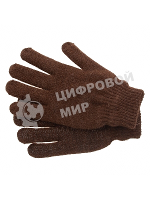 Перчатки трикотажные Сибртех двойные, верблюжья и овечья шерсть, ПВХ покрытие