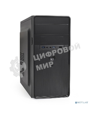 Компьютерный корпус Minitower ExeGate EX286438RUS BA-309U2-350W-8 (mATX, БП AA350 с вент. 8см, 1хUSB+2хUSB 3.0, HD аудио, черный)