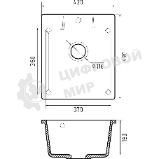Мойка GRANFEST URBAN 242 1-чаша 420*490мм, монтаж: врезной, материал: кварц, песочный